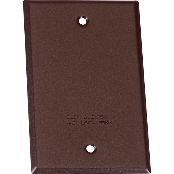 Sigma Electric Electrical Box Cover, 1 Gang, Rectangular, Stamped Steel, Blank 14240BR